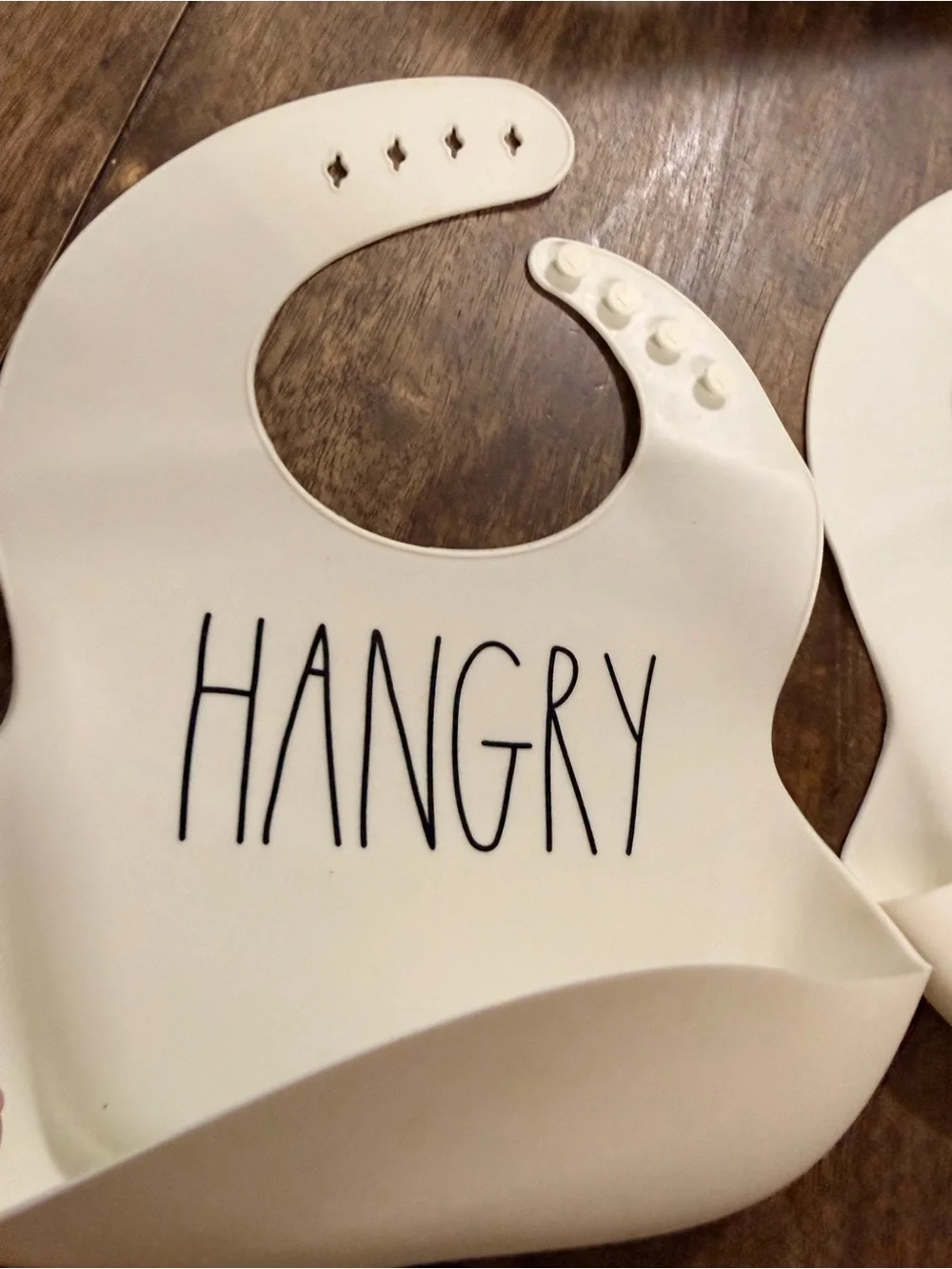 Rae Dunn Baby by Magenta Silicone Pocket Bibs - Foodie - Hangry - Boy or Girl